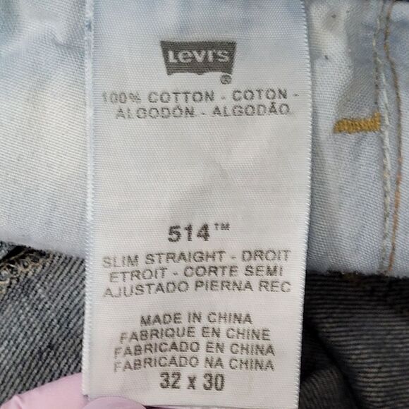 LEVIS 514 Jeans 30x29 (32x30) Faded All-Over Blue - Picture 7 of 16